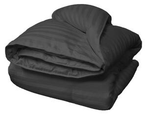 Pilota de iarna cu umplutura de lana, invelis damasc bumbac 100%, dimensiunea 140x210 cm, negru