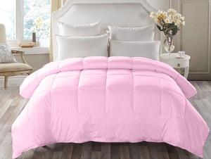 Pilota de iarna cu umplutura de lana, invelis damasc bumbac 100%, dimensiunea 180x210 cm, roz