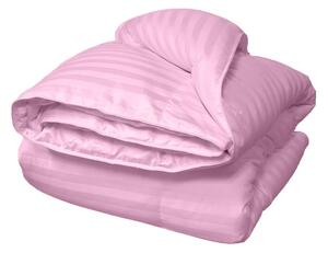 Pilota de iarna cu umplutura de lana, invelis damasc bumbac 100%, dimensiunea 140x210 cm, roz