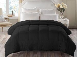 Pilota de iarna cu umplutura de lana, invelis damasc bumbac 100%, dimensiunea 180x210 cm, negru