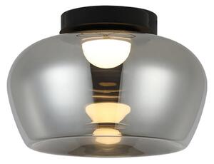 Viokef Plafonieră LED Nadia, Ø 38 cm, gri fumuriu, sticlă, Gri, Camera de zi / sufragerie, Sticlă