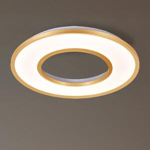 Viokef Plafonieră LED Valeria, finisaj auriu periat, Ø 60 cm, metal, Auriu / Alamă, Camera de zi / sufragerie, Aluminiu, Modern