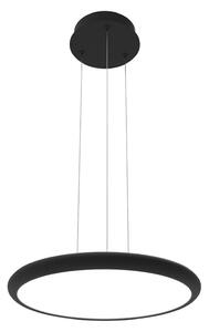 Viokef Lampă suspendată LED Benett, negru, Ø 50 cm, metal/acril, reglabil, Negru, Camera de zi / sufragerie, Aluminiu, Modern