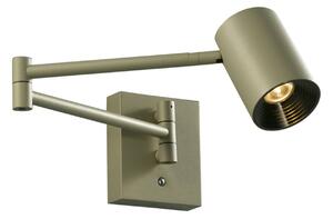 Viokef Aplică de perete cu LED Melina, verde măslin, adâncime 55 cm, metal, dimabil, reglabil, Verde, Camera de zi / sufragerie, Aluminiu, Modern