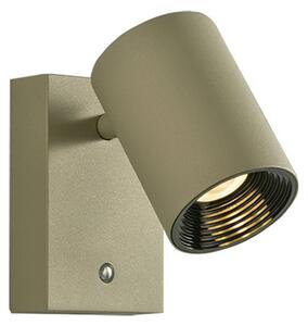 Viokef Aplică de perete LED Melina, verde măslin, adâncime 12 cm, metal, dimabil, reglabil, Verde, Camera de zi / sufragerie, Aluminiu, Modern