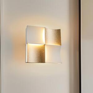 Viokef Aplică de perete LED Ariella, culoare aurie, lățime 21 cm, metal, Auriu / Alamă, Camera de zi / sufragerie, Aluminiu, Modern