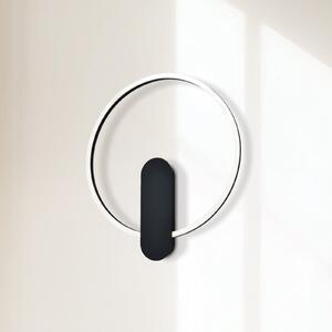 Viokef Aplică de perete cu LED Zaklin, negru nisip, înălțime 45 cm, metal, Negru, Camera de zi / sufragerie, Aluminiu, Modern
