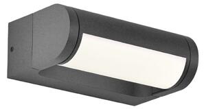 Viokef Lampă de perete pentru exterior cu LED Randal, gri închis, lățime 17 cm, metal, Gri, Aluminiu, Modern