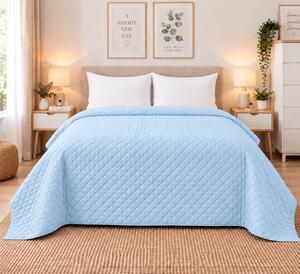 Cuvertură Matlasată Elite Home, Uni, 100% Microfibră, 200x220 cm, culoare albastru deschis