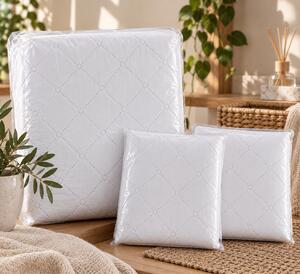 Set Protecție Pat Impermeabilă Matlasată 160x200 cm cu 2 Fețe de Pernă 50x70 cm – Alb