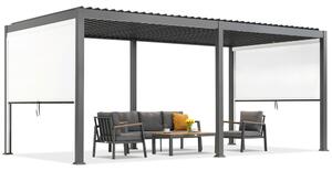 Lagos 3x6 pergolă de terasă independentă cu obloane laterale 3m Garden Point antracit-alb