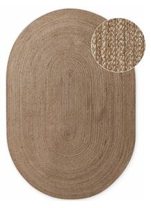 Covor în culoare naturală închisă reversibil/țesut manual din iută 160x230 cm Braided – Hanse Home