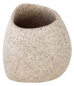 Pahar periute Stone, poliresina, bej