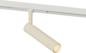 Spot modern bej cu alb pentru sistem de șine monofazat - Slimline Uzzy