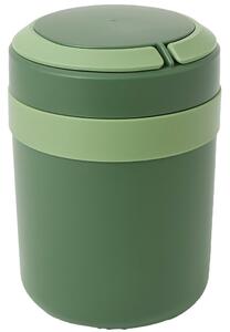 Lunch box termoizolant Pufo din inox cu farfurie interioara detasabila si capac etans, pentru mâncare sau supe, 2 L, verde
