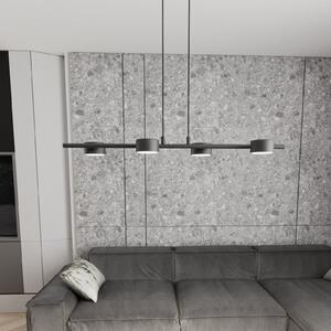 EMIBIG LIGHTING Spot de tavan Sora, lungime 80 cm, metal, 4 becuri., reglabil, Negru, Camera de zi / sufragerie, Metal, Modern