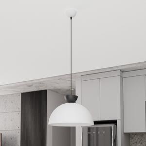 EMIBIG LIGHTING Lampă suspendată Lunaro, albă, Ø 40 cm, metal, reglabil, Alb, Camera de zi / sufragerie, Metal, Modern