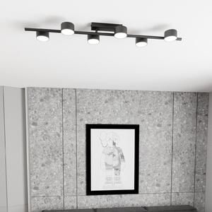 EMIBIG LIGHTING Spot de tavan Bet, lungime 100 cm, negru, metal, 6 becuri., reglabil, Negru, Camera de zi / sufragerie, Metal, Modern
