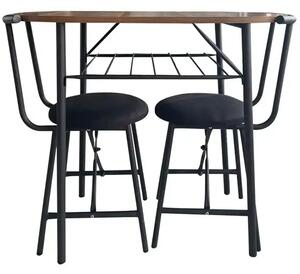 Scaune, Cafea Homs, cadru metal,nuc/negru