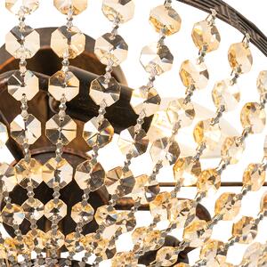 Plafoniera clasica bronz si cristal 3 lumini - Mondrian