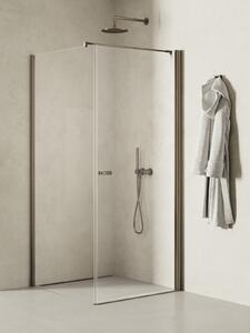 New Trendy New Soleo Gunmetal Brushed cabină de duș 90x90 cm pătrat grafit periat/sticlă transparentă K-2139-WP
