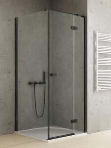 New Trendy Reflexa Black cabină de duș 80x70 cm dreptunghiular negru mat/sticlă transparentă EXK-4913