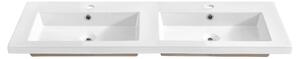 Comad Spirit lavoar 121x46 cm dreptunghiular mobilier-dublă alb luciu UM-8070SPIRIT120D