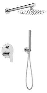 Invena Alonia set de duș ascuns cu duș de ploaie crom BS-70-001