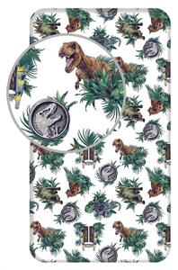 Cearșaf cu elastic cu motiv Jurassic World - 90 x 200 cm