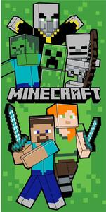 Prosop de baie pentru copii cu imprimeu - Minecraft - Let's survive | 70 x 140 cm