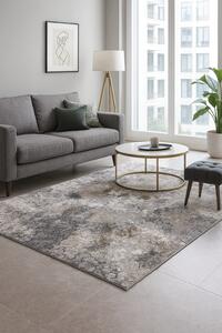 Covor Living Dormitor, Model Kolibri 18098 BG19, Gri Maro Dreptunghi, 50x80