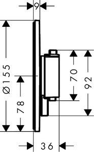 Hansgrohe Ecostat Comfort S baterie cadă-duș ascuns cu termostat crom 33718000