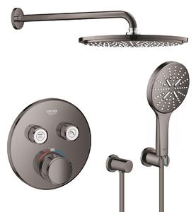 Set cap de duș cu braț Grohe Rainshower 26066A00, baterie cadă-duș Grohe Grohtherm SmartControl 29119A00, 26574A00, 27057A00, 27074A00, 28362A01