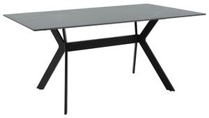 Masa Bucatarie/Dining Oiver Blat Piatra Sinterizata Finisaj Marmura Neagra 180x90 Cm
