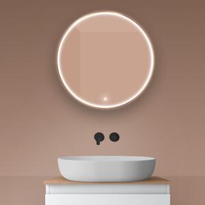 Oltens Nordlis oglindă 60x60 cm rotund cu iluminare cu covoraș de încălzire 64100610