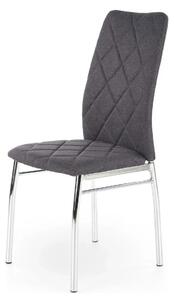 Scaun bucatarie K309, gri inchis/crom, stofa clasica/metal, 43X57X97 C