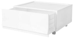 Cutie de depozitare modulară Wave Snow cu roți54,6 x 43,4 x 22 cm, Larg - 1 sertar - rotițe