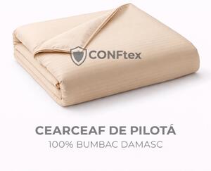 Cearceaf de Pilotă Damasc 100% Bumbac Capucino