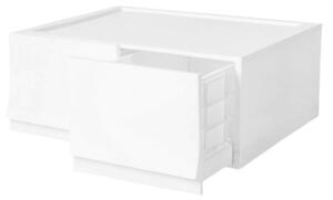 Cutie de depozitare modulară Wave twin Snow fărăroți 54,6 x 43,4 x 22 cm, Larg - 2 sertare