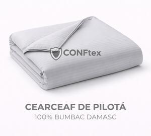 Cearceaf de Pilotă Damasc 100% Bumbac Gri Deschis