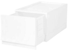 Cutie de depozitare modulară Wave Junior Snow fărăroți 43,4 x 27,2 x 22 cm, Îngust - 1 sertar