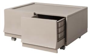 Cutie de depozitare modulară Wave twin Wood curoți 54,6 x 43,4 x 22 cm, Larg - 2 sertare - rotițe