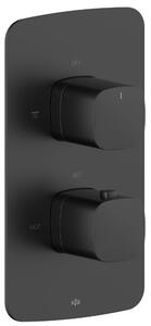 KFA Armatura Malaga Black baterie de duș ascuns cu termostat negru 5759-001-81