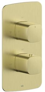 KFA Armatura Malaga Brushed Light Gold baterie de duș ascuns cu termostat auriu 5759-001-31