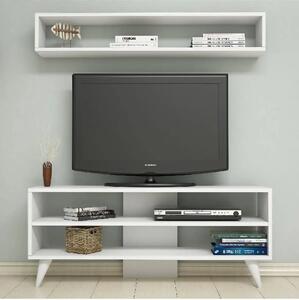 Comoda TV, Boom Homs, alb, 120 x 50 x30 cm, PAL 18 mm