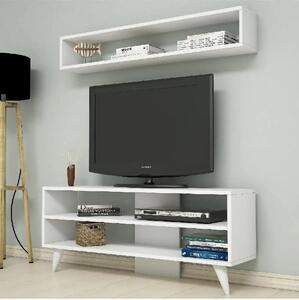 Comoda TV, Boom Homs, alb, 120 x 50 x30 cm, PAL 18 mm