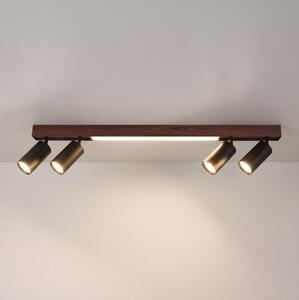 BRILAGI - Spot LED SELE 4xGU10/30W/230V + LED/20W negru/decor cireș