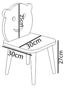 Set masa+ 2 scaune pentru copii Homs alb,20010