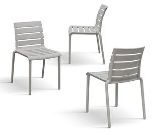 PAZZO DESIGN Set de 6 scaune Brad, culoarea nisipului, din polipropilenă | Aosom Romania