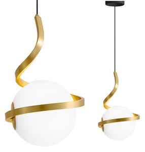 SFERĂ DE STICLĂ SPIRALĂ LAMPĂ SUSPENDATĂ APP1733-1CP AUR